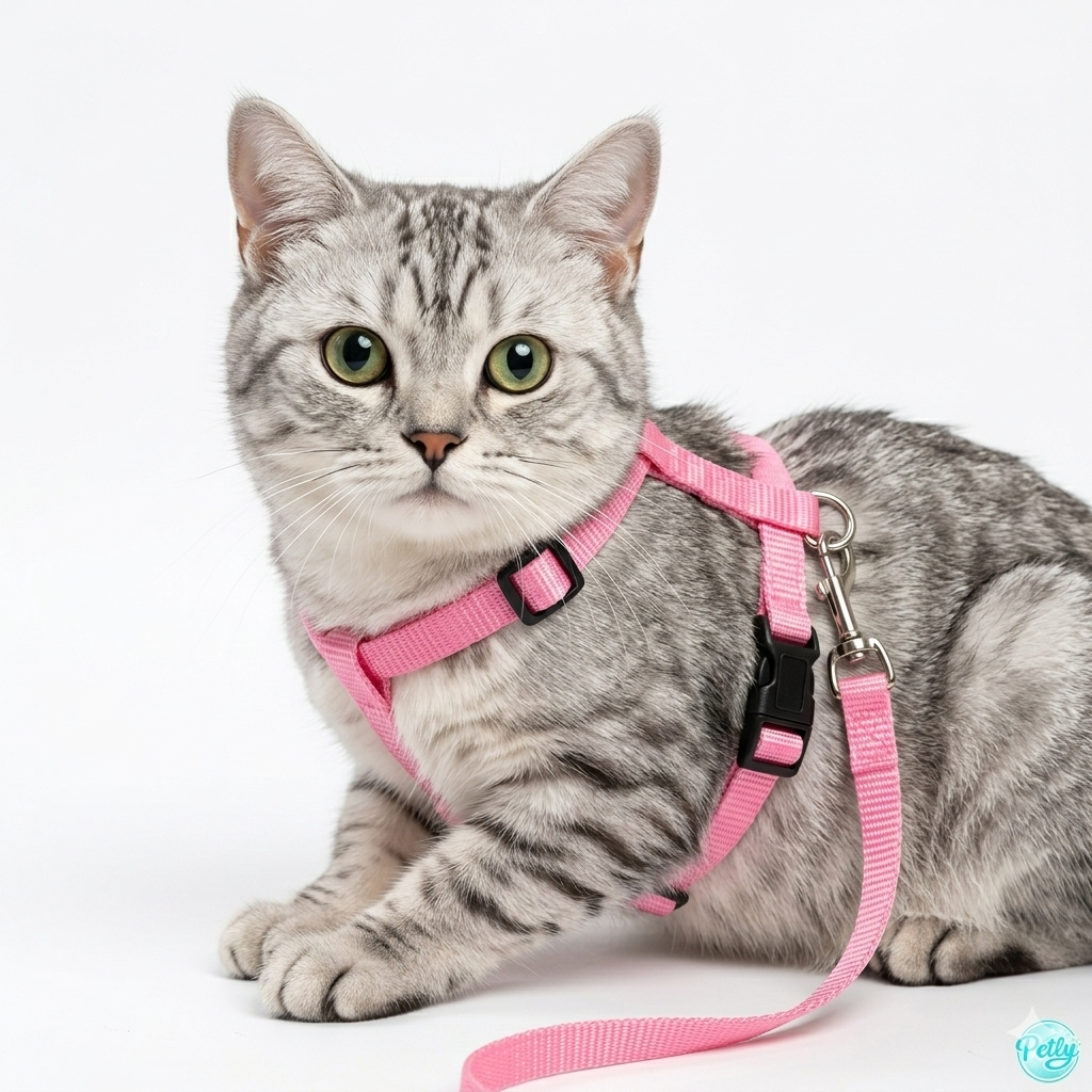 Butterfly-shaped collar and leash for cats