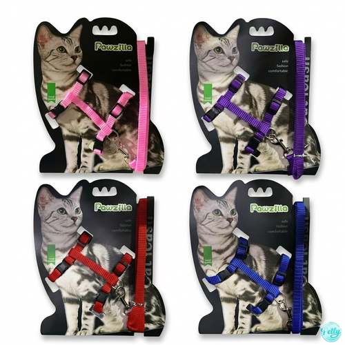 Butterfly-shaped collar and leash for cats