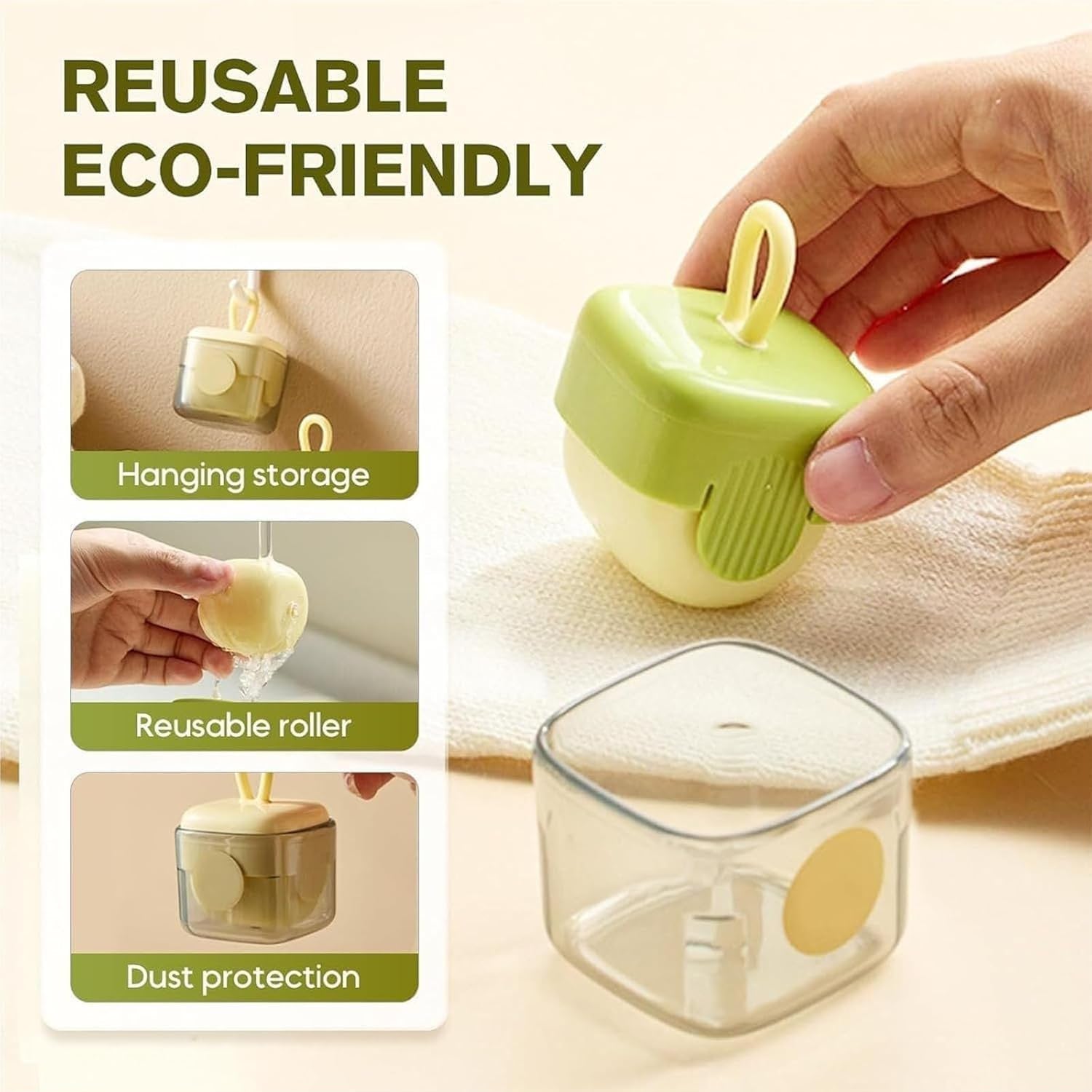 Reusable lint roller ball