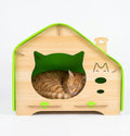 Wooden cat house