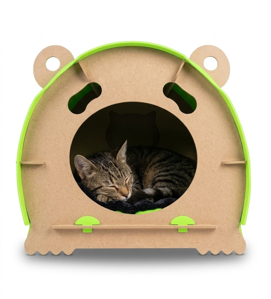Bear shaped Cat House