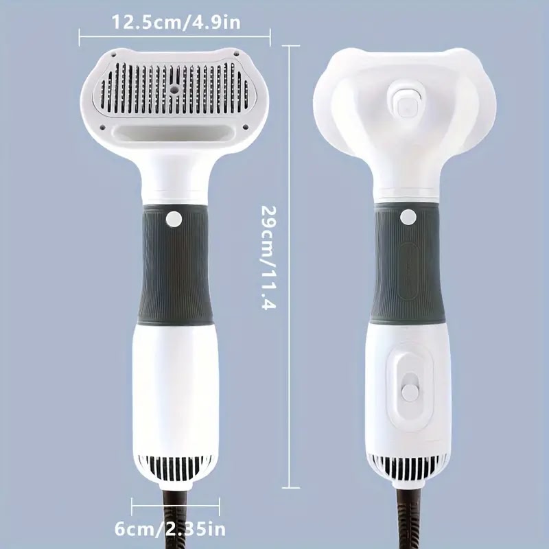 Electric Pet Grooming Brush with Powerful Airflow – Hair Removal & Drying Comb