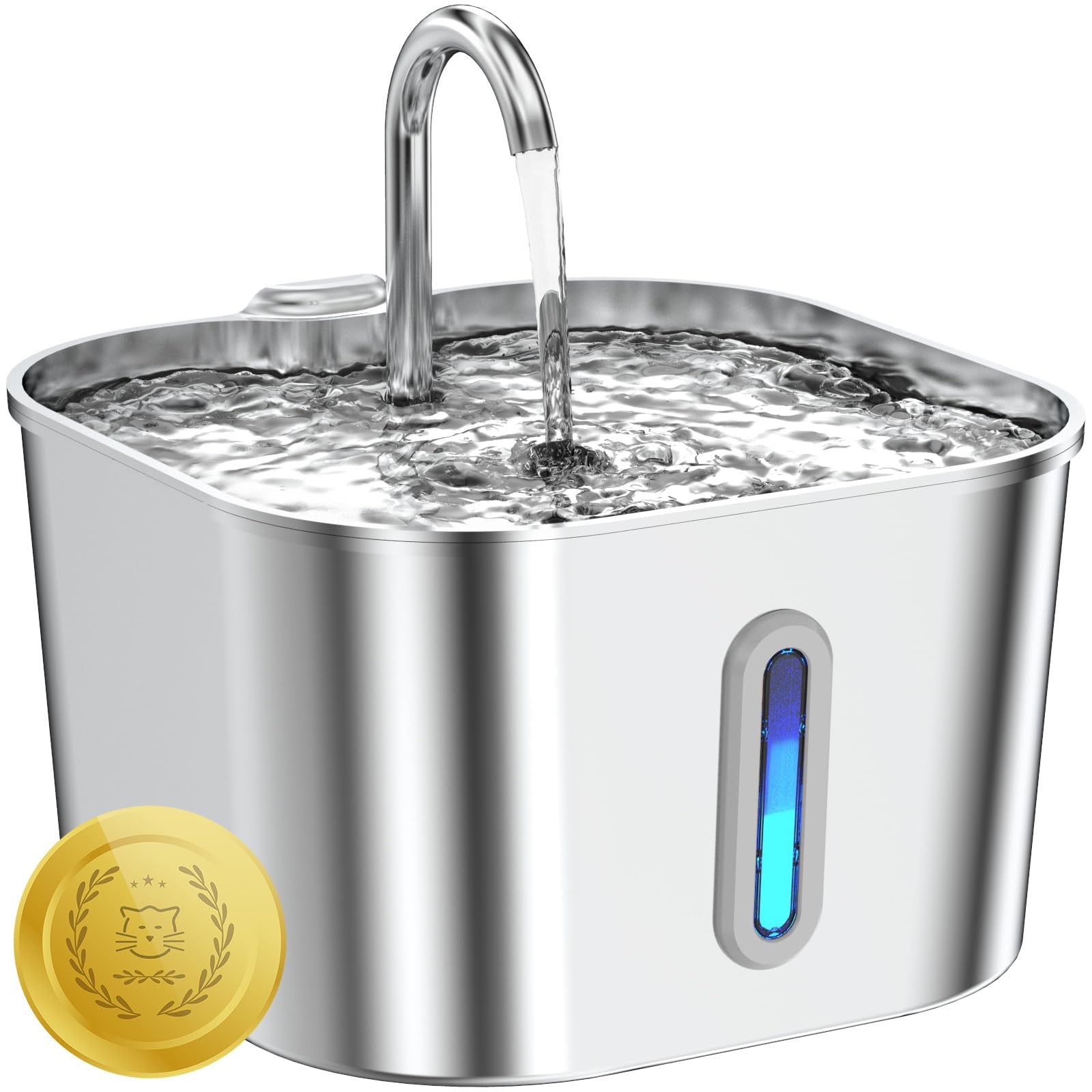 Stainless steel pet water fountain