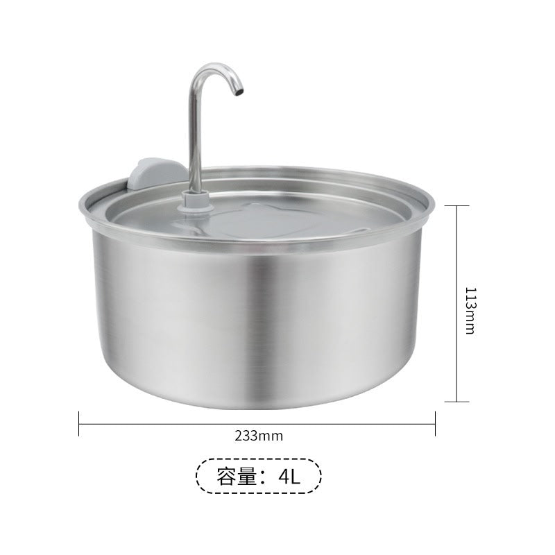 Stainless steel pet water fountain
