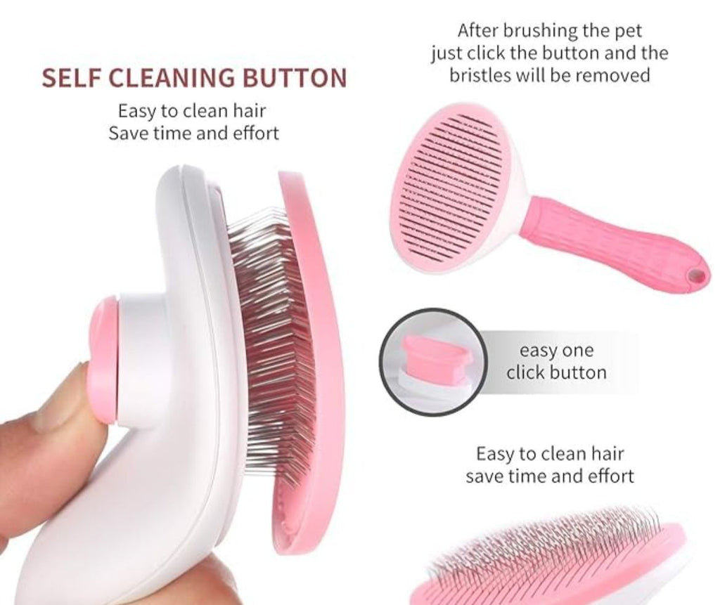 Self-Cleaning Pet slicker brush