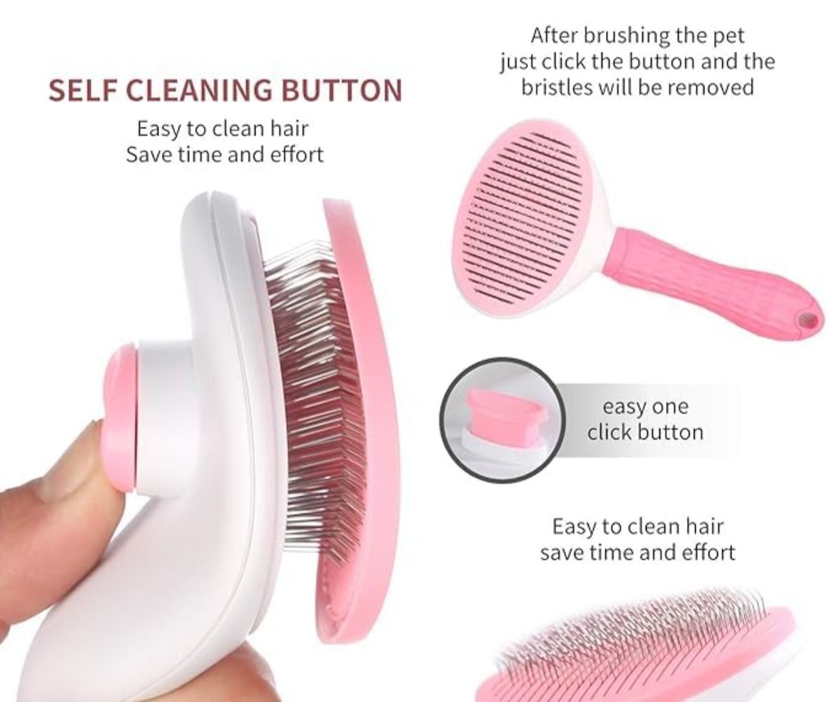 Self-Cleaning Pet slicker brush