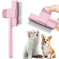 self-cleaning pet grooming brush