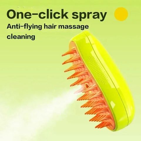 3-in-1 Electric Steam Pet Grooming Brush.